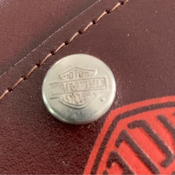 Vintage Harley Davidson Leather Wallet Bar and Shield Licensed Made in USA - Picture 3 of 9